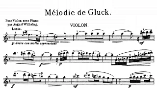 Gluck Melodie : Dance of the Blessed Spirits Wq.30 |  Violin and Piano