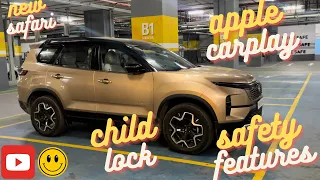 How To Connect Apple Car Play In New Tata Safari Car| Apple Car Play| | Child Safety Feature