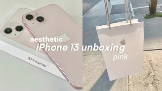 NEW iPhone  13 (pink) 📦🌸 unboxing + aesthetic asmr