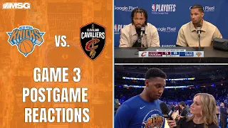 Barrett, Brunson, Hart, Hartenstein, & Randle React to Big Game 3 Win vs Cavs | New York Knicks