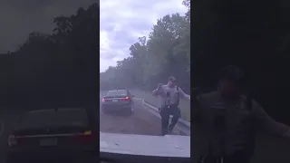Officer narrowly escape careening BMW #Shorts