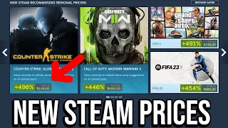 STEAM IS CHANGING THEIR PRICES TODAY...