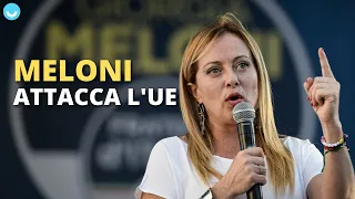 Fratelli d'Italia a Milano, Meloni all'Ue:"La pacchia è finita, difenderemo interessi nazionali"