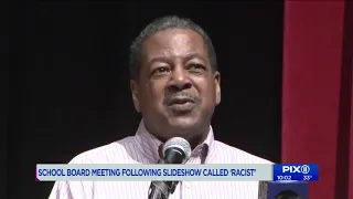 School board meeting following slideshow called 'racist'