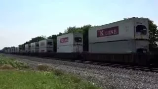 Ex-Conrail Leading NS Westbound Intermodal Train, Annville PA