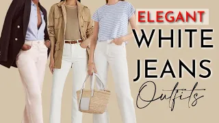 5 WHITE JEANS Outfits you'll WANT to try | What to Wear