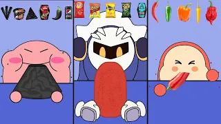 Kirby Animation - Giant Spicy ASMR Mukbang Complete Edition #kirby #waddledee #metaknight