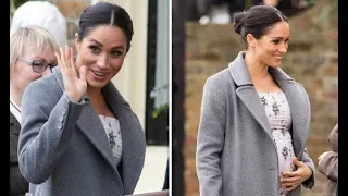 Meghan Markle shows off blossoming baby bump as she visits Royal Variety care home-Royal News