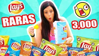 PROBANDO LAS PAPAS MAS RARAS DEL MUNDO! 10 Sabores - TASTING con SandraCiresArt