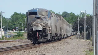 Amtrak 72 leads a hospital train of the aftermath of the crash