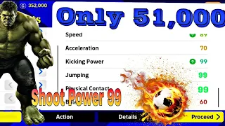 Hulk in football Pes Mobile 2023 Buy this Hulk shoot Power 99 🥶 Only 51,000 Gp