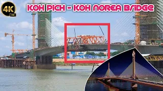The First Khmer Modern Architecture of pillars Bridge Koh Pich - KOH NOREA