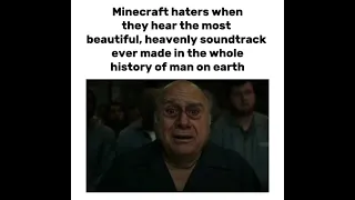 Minecraft haters when they hear the most beautiful, heavenly soundtrack ever made (meme)