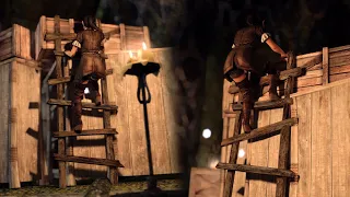 [WIP Skyrim Mod] Animated Traversal Update: Ladders, Tight Spaces