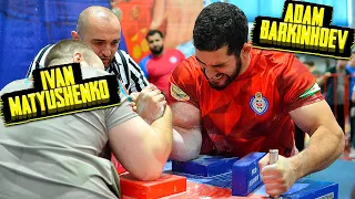 Chechen HULK ADAM BARKINHOEV vs Bear IVAN MATYUSHENKO // ARMWRESTLING 2022