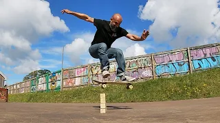 Jenga Block skateboard sesh and no Comply practice #skateboarding