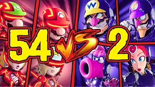 Team Mario Couples 54 vs 2 Team Wario Couples ( Boys 2 + Girls 2 ) -  Mario Strikers Battle League