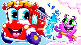 Fire Truck Wash🚒| Construction Vehicles Got a Hurt | Songs for Kids by Toonaland