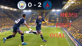 The Moment Messi Scored His First Goal in PSG Vs. Manchester City | Leo Messi #7 | CR7 SPORTS TV