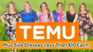 PLUS SIZE DRESSES at TEMU Under $10 Each! (Plus Size Try On Haul & Review)