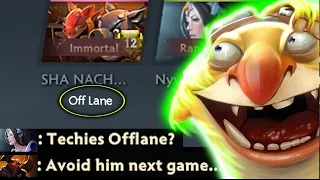 Techies is a Pos3 (OFFLANER) hero in 7K MMR..🔥