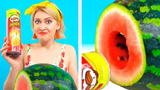 LIFEHACKS MIT FRÜCHTEN | Wassermelone und Banane Tricks auf Ideas 4 Fun