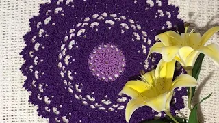 How to Crochet Splendid Doily Pattern Tutorial Part 3/5 (Rounds 14-20) 💞🌸