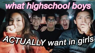 what highschool guys ACTUALLY want in girls