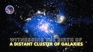 Witnessing the Birth of a Distant Cluster of Galaxies