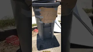 Did The Garbage Truck Pick up This Trash Bin? 🤨 #shorts #garbagetruck #trash