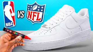 Customizing Shoes! 👟 🎨 (NBA vs NFL EDITION)