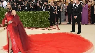 Met Gala Nicki Minaj dons devilish red dress for Catholic themed event