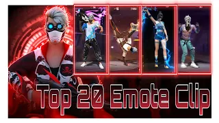 TOP 20 EMOTE CLIP PACK | FF CLIPS FOR EDIT | FREE FIRE CLIP PACK | FREE FIRE EMOTE @JYOTI_EDlT