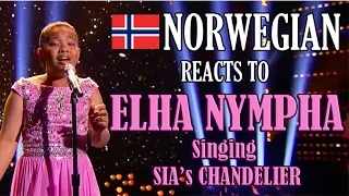 Norwegian Reaction to ELHA NYMPHA singing "Chandelier" in Little Big Shots