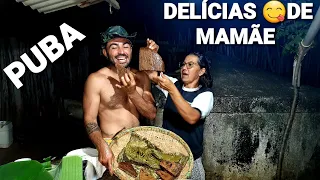 BOLO DE PUBA FEITO POR MAMÃE AQUI NO SÍTIO DELA