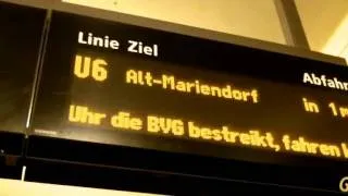 BVG Streik Warnung für 18. Februar 2012