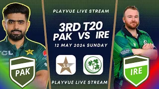 PAK vs IRE | Pakistan Vs Ireland | Playvue Live Stream |Live Pak vs IRE | 3rd t20 | stream live