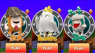 Halloween Zee, Bubbles & Slick Boss Fight Oddbods Turbo Run - GamePlay