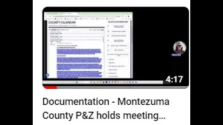 Documentation - Montezuma County P&Z holds meeting 11-9-23 without published agenda (4:16:53)