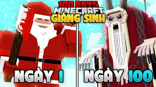 Mình Sinh tồn 100 DAYS Trong GIÁNG SINH HẮC ÁM Minecraft