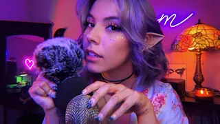 ASMR Mic Scratching, Rubbing, Tapping 🌷 (plus some rambles and mouth sounds) 🌙