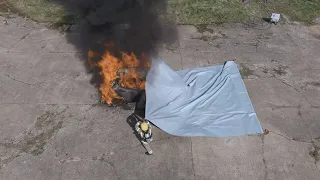 Fire Cloak Electric Vehicle Fire Blanket - Demonstration Video