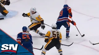 Leon Draisaitl Breaks A Pair Of Ankles With A Nasty Toe-Drag Backhand Goal Against Penguins