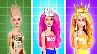 BROKE vs RICA vs SUPER RICA 💖 Mejores Gadgets y Manualidades para Barbie por TeenVee