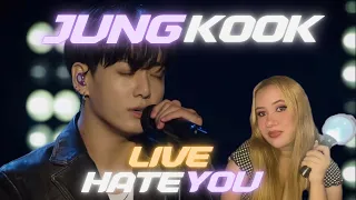 Reaccion / Reaction a 정국( Jungkook de BTS )- Hate You live | Army Reaction