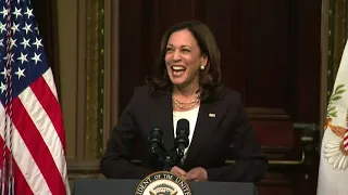 Kamala Harris Bursts Out Laughing While Talking About Droughts