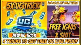 5x free uc trick | How to get free uc in bgmi | how to get free ignite x sute | uc refund trick #bgm