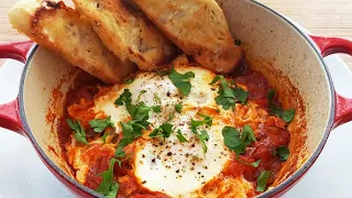 Easiest Shakshuka Recipe | Eggs Poached in Spicy Tomato Sauce