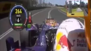 F1 Melbourne GP 2013 - Sebastian Vettel onboard fliegende Runde