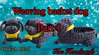 Tutorial ke 1523 - Weaving Small Basket Dog Japanese Ecocraft part 1